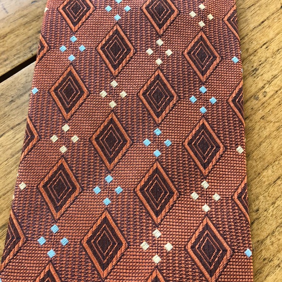 Diamond orange Jos A. bank tie - Picture 2 of 5